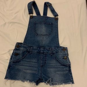 GIRLS JEAN SHORT OVERALL